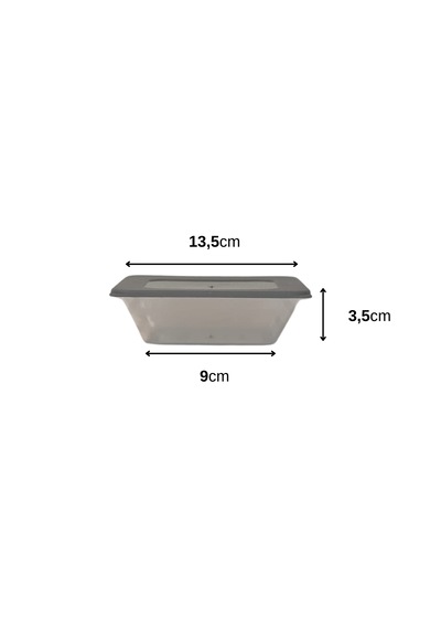 4'lü Mini Prizma Saklama Kabı Erzak Kabı Dolapiçi Organizer 4x300 Ml Çok Renkli