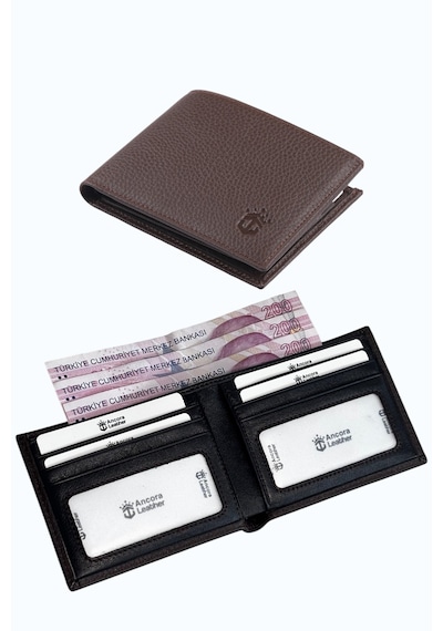 Ancora Leather Hakiki Deri Erkek Cüzdan-26502 Kahve