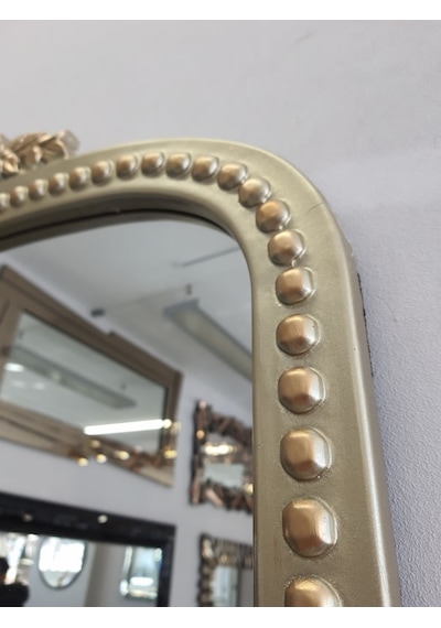 Ayna Denizi Lady Shiny Gold Model Platin Altın Renk Dekoratif Ayna Altın