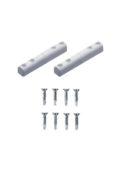 2 Adet Pvc Sineklik Menteşesi Ile 8 Adet 3.9x25 Yhb Vida Plastik