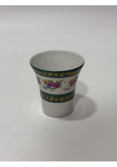 Couleuvre Limoges Çiçek Desenli Yeşil Mini Su Bardağı 5,5cm