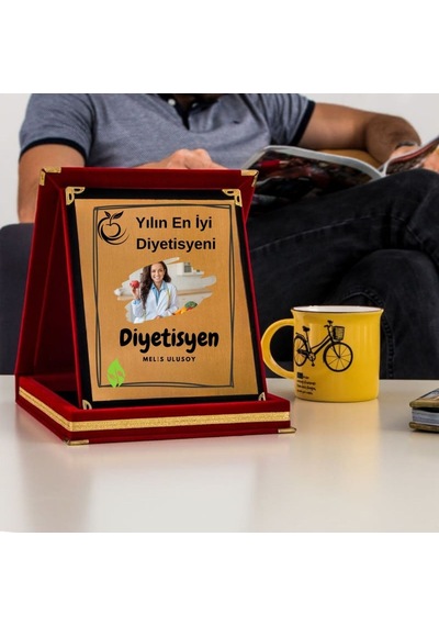 Diyetisyenlere Özel Tasarımlı Fotoğraflı Hediye Plaket