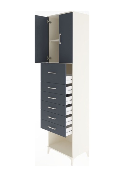 Hyperion Dolap 2 Raflı 6 Çekmeceli 2 Kapaklı 60x44x243 Aytaşı... Aytaşı