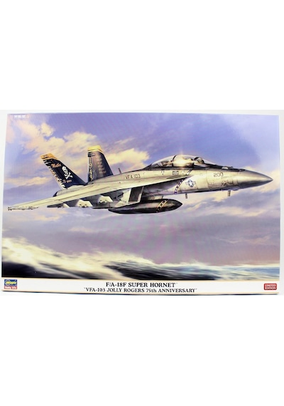 Hasegawa 7552 1/48 Ölçek, F/a-18f Super Hornet Vfa-103 Jolly Rogers 75th Anniversary,, Savaş Uçağı Plastik Model Kiti-59071
