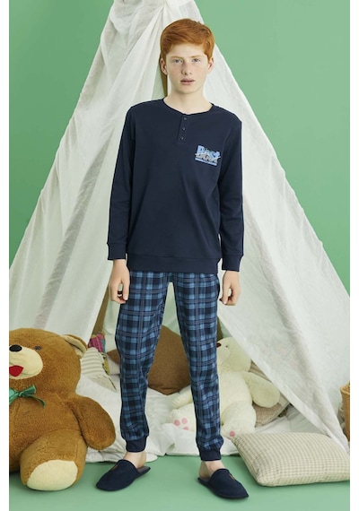 Erkek Çocuk Aydoğan Pamuklu Pijama Takımı 240728 Lacivert Lacivert Erkek Çocuk Aydoğan Pamuklu Pijama Takımı 240728 Lacivert Lacivert