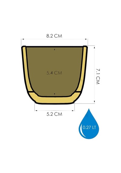 Omnipazar Krs-381 Dekoratif Plastik Mercan Kare Saksı 0.27 Litre No 1 00241717