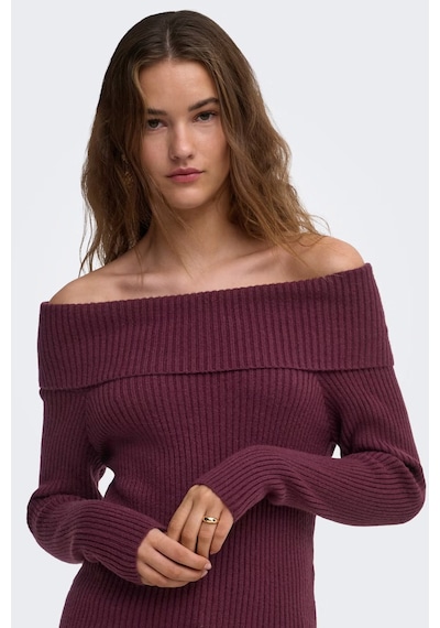 Only Onlkatia Regular Fit Madonna Yaka Kazak Kadın Kazak 15311830 Bordo