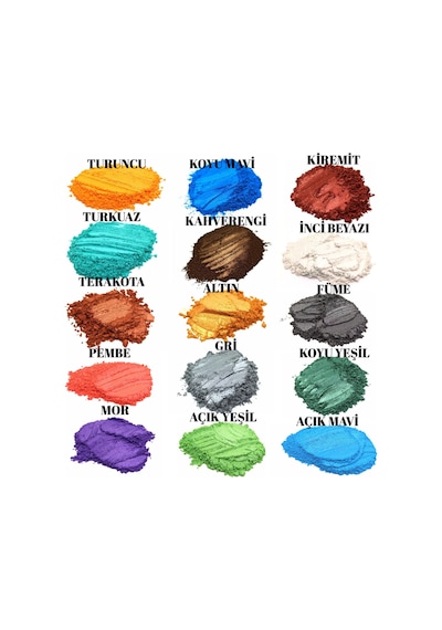 Epoksi Reçine Metalik Sedefli Pigment Toz Boya Seti 15 Renk 150 G Set
