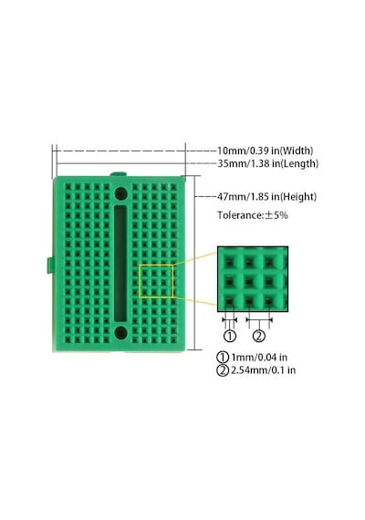 Syb-170 Renkli Mini Bread Board Breadboard 170 Hücre