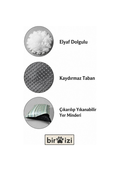 Kedi Ve Köpek Yer Minderi Üst Kalite Yıkanabilir Kılıflı Fermuarlı Boncuk Elyaf Kaydırmaz Taban Kedi Ve Köpek Yatağı Danish Bej 1717174337