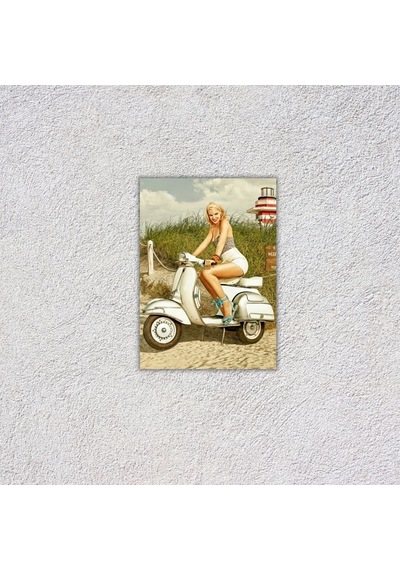 Avrupa Güzelleri Tasarımlı Retro 20 X 28 Cm Mdf Duvar Dekorasyon Posteri