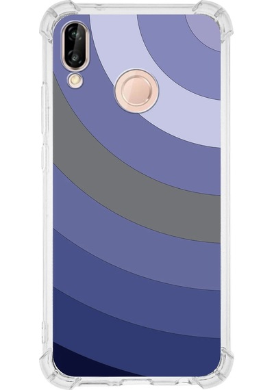 Huawei P20 Lite Uyumlu Köşe Korumalı Renk Cümbüşü D Tasarımlı Şeffaf Silikon Kılıf