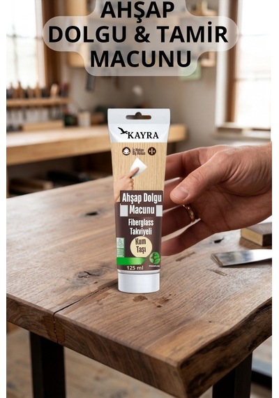Kum Taşı Renk Ahşap Tamir Macunu 125 Ml Mobilya Masa Dolap Sehpa Çizik Çatlak Giderici Parke Çatlak Dolgusu Parke Çizik Tamiri Lamine Parke Ve Ahşap Yüzeyler İçin Onarıcı Macun Tahta Tamirat Macunu Kum Taşı