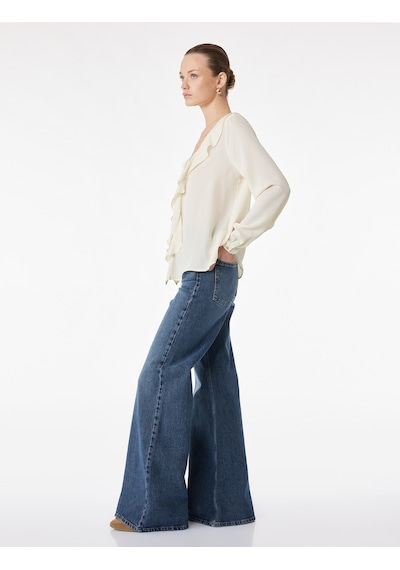 Koton Düğmeli Cepli Normal Bel Pamuklu Rahat Kalıp İspanyol Paça Denim Pantolon Orta İndigo 6sal40059md İndigo Koton Düğmeli Cepli Normal Bel Pamuklu Rahat Kalıp İspanyol Paça Denim Pantolon Orta İndigo 6sal40059md İndigo