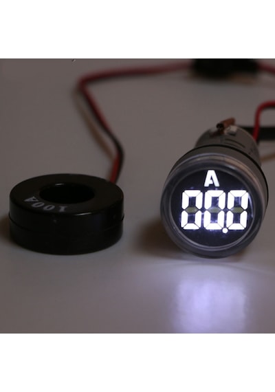 22Mm Dijital Ampermetre 0-100A Arası Ac Ampermetre Kırmızı