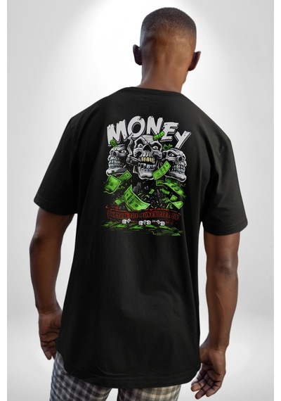 Dolar Kurukafa Pamuklu Unisex Oversize Sırt Dijital Baskılı Siyah T-shirt Siyah Dolar Kurukafa Pamuklu Unisex Oversize Sırt Dijital Baskılı Siyah T-shirt Siyah