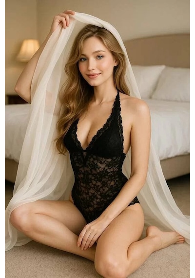 Naam Tam Dantel İnce Askılı Body Çok Renkli