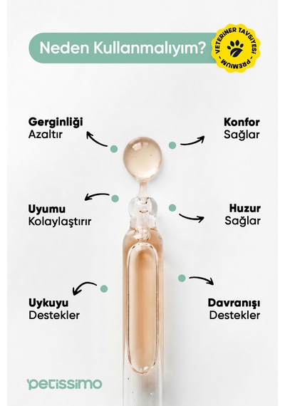 Petissimo Care Sakinleştirici Damla - Kedi Ve Köpekler İçin Doğal Anti Stress Rahatlatıcı Calming Liquid - 50 Ml