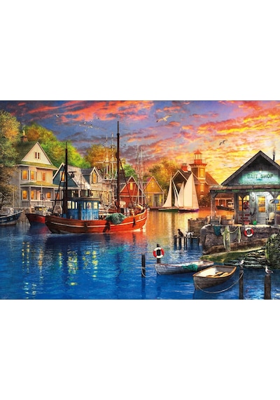 Ks Games 3000 Parça Amerikan Limanında Gün Batımı Puzzle - Dominic Davison