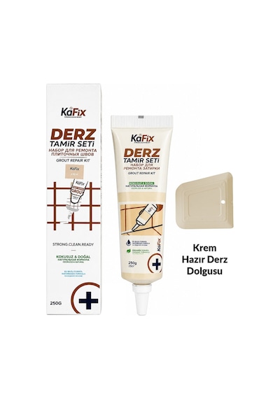 Hazır Derz Dolgu Tüpü Krem 250 Gr Hızlı Kuruyan Derz Tamir Ve Yenileme Tüpü