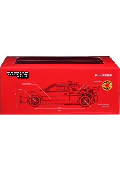 Mey İthalat Works 1/64 Ford Rs200 Red