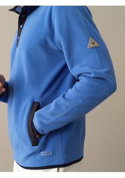 Xint Mavi Regular Fit Dik Yaka Polar Sweatshirt 300276