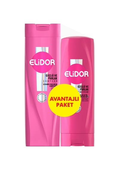 Elidor Güçlü Ve Parlak 400 Ml Şampuan + Saç Bakım Kremi 200 Ml -450