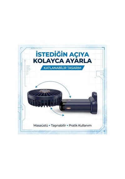 Kademeli Kokulu El Fanı Lacivert