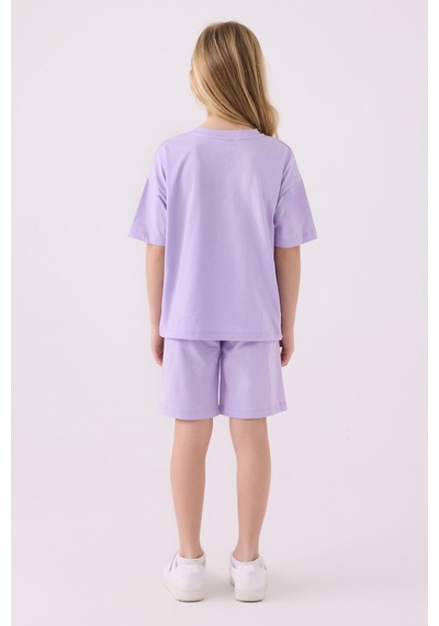 U.S. Polo Assn. U.s. Polo Assn Kız Çocuk Mor Bermuda Takım Us1848-c-v27 Mor