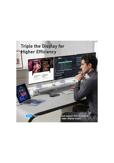 Lemorele Tc500 13 Port Type-c Dock Station Hub Çoklayıcı - 4k 60hz Çift Hdmı Ve Displayport Üçlü Ekran Destekli Gigabit Ethernet Usb 3.0 Dönüştürücü 13-in-1 Macbook Pc Laptop Adaptör Lemorele Tc500 13 Port Type-c Dock Station Hub Çoklayıcı - 4k 60hz Çift Hdmı Ve Displayport Üçlü Ekran Destekli Gigabit Ethernet Usb 3.0 Dönüştürücü 13-in-1 Macbook Pc Laptop Adaptör