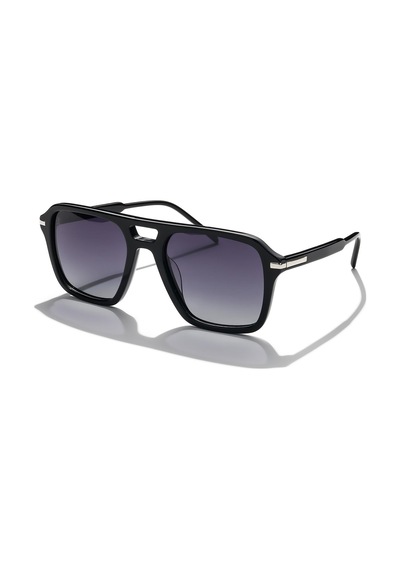 Hermod Old2090s-c2-53 Polarize Unisex Güneş Gözlüğü Siyah
