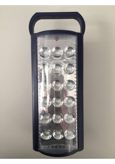 2606 Model Usb Şarj Çıkışlı Süper 18 Led Akülü Şarj Edilebilen Ledli Işıldak Mavi