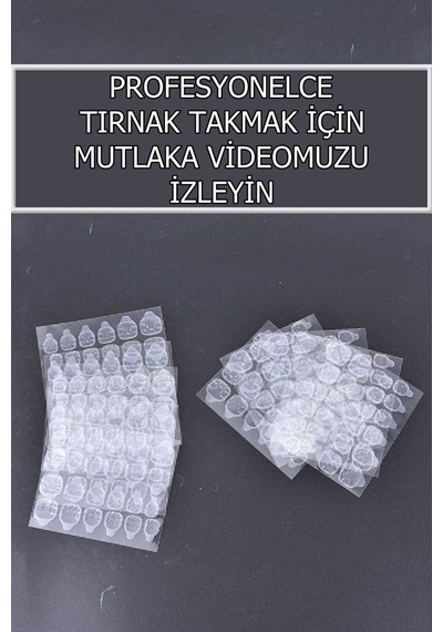 240 Adet Medium Beden Çift Taraflı Yapıştırıcı Bant Takma Tırnak Yapıştırıcı Cilde Zarar Vermez Şeffaf
