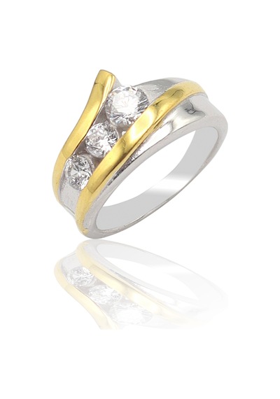 Midyat Nurtaş Gümüş Kristal Kesim Gold Kaplama 925 Ayar Gümüş Üçtaş Yüzük 201022857 Midyat Nurtaş Gümüş Kristal Kesim Gold Kaplama 925 Ayar Gümüş Üçtaş Yüzük 201022857