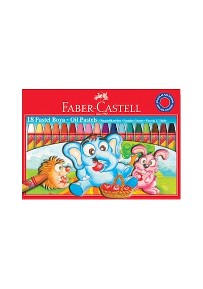 Faber-castell Pastel Boya 18 Renkli Karton Kutu Çocuklar İçin Eğlenceli Sanat Malzemesi Karışık