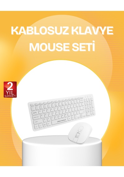 Kablosuz Klavye Mouse Takımı - Ergonomik, Sessiz Ve Enerji Tasarruflu Optik