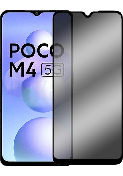 Poco M4 5G Privacy Gizlilik Filtreli Tam Kaplar Cam Koruma-AL3125