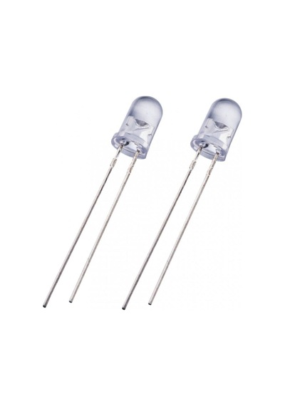 Led 5mm Şeffaf Kirmizi 10 Adet Pcs