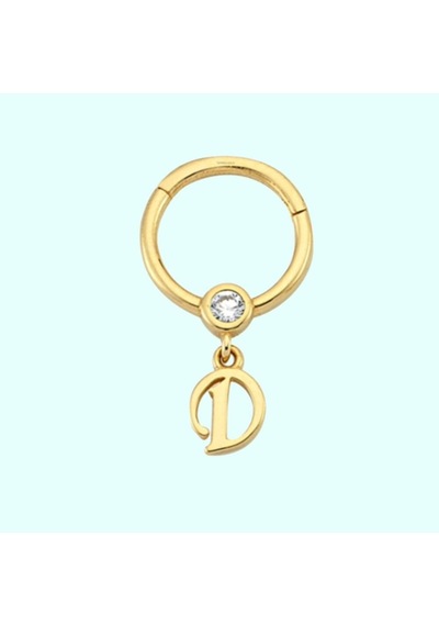 Altın Halka Harf Piercing 14 Ayar Harfler Mevcut