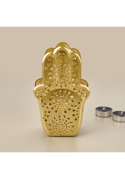 Etnik Metal Mumluk - Gold - 10 Cm Çok Renkli