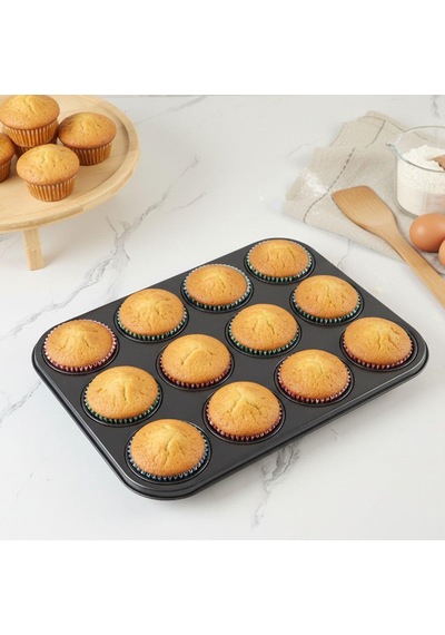 Guardini Gardenia Muffin Kalıbı 12li Siyah