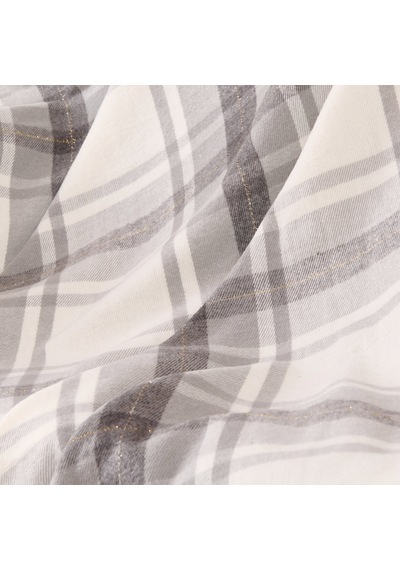 Soft Sim İp Detaylı Skoç Koltuk Şalı - Gri - 130x170 Cm Renkli