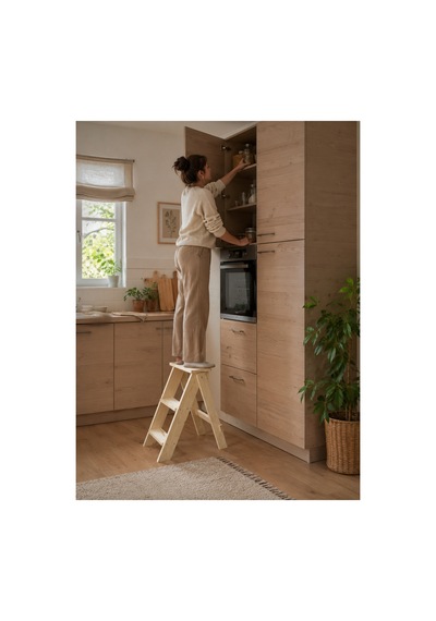 Basamaklı Katlanır Tabure 70x38 Bej - 889503044 Bej
