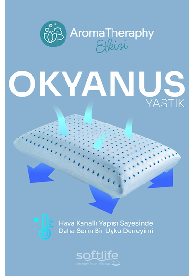 Aroma Terapi Okyanus Esintisi Visco Yastık Ve Yastık Spreyi Beyaz