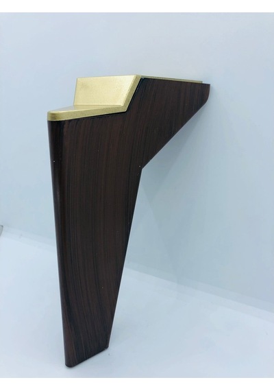 Karakoçaksesuar Plastik,16 Cm Ceviz-Gold Koltuk,Kanepe,Mobilya Ayağı (4 Adet )