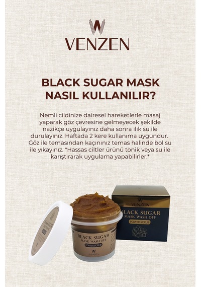 Black Sugar Yenileyici Yüz Bakım Peeling Maske, Black Sugar Wash Off Soft Scrub 100g