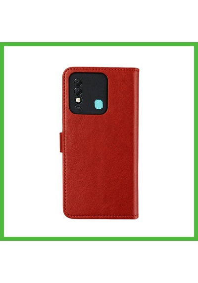 Vaveni Tecno Spark 8t Trend S Plus Kapaklı Telefon Kılıf - Kırmızı Arz