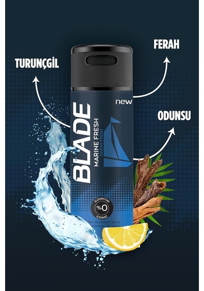 Blade Deodorant 150ml Marine Fresh Sku: Smg8690010396822