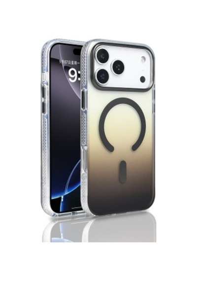 Lexroo İphone 17 Pro Max Mag Safe Şarj Özellikli Transparan Renk Geçişli Toros Kılıf - Gri