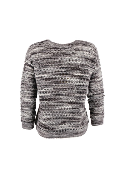 Vedi Minimalist Oversize 3/4 Kol Kadın Kazak - Günlük Kullanım Siyah
